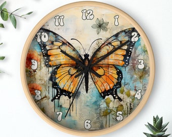 Butterfly Wall Clock, Butterfly Clock, Butterfly Wall Decor, Wall Clock, Gift Giving Ideas, Host Gift