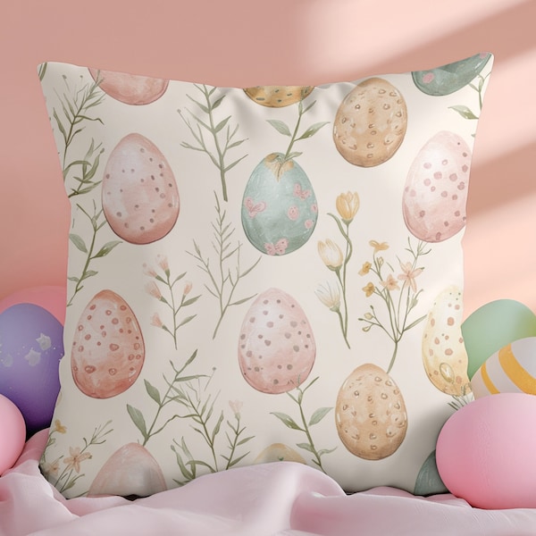 Easter Egg Pillow, Easter Pillow, Holiday Pillow, Cute Easter Pillow, Easter Throw Pillow, Egg Throw Pillow, Gift Giving Idea
