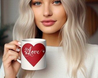 Herz Keramik Becher, Liebe Kaffeetasse, Herz Liebe Tasse, Kaffee Trinker Geschenk, Tee Trinker Geschenk, Gastgeber Geschenk
