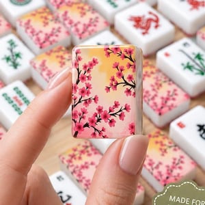 Blossoms American Mahjong Tiles - Floral Design Game Set for Traditional Board Gaming