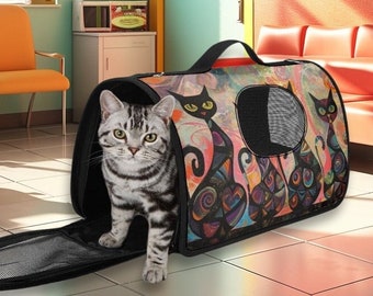 Retro Pet Bag, Cat Carrier Bag, Cute Pet Carrier, Small Dog Carrier, Gift Giving Idea, Useful Gift Idea