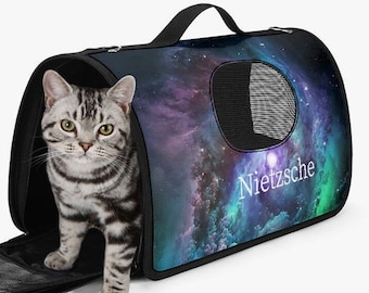 Panier de transport Galaxy, Panier de transport personnalisé pour chat, Panier de transport personnalisé pour animal de compagnie, Panier de transport personnalisé pour chien, Idée cadeau, Idée cadeau utile