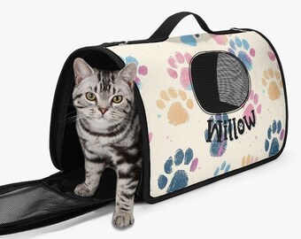 Custom Pet Carrier, Custom Cat Carrier, Cute Pet Carrier, Custom Dog Carrier, Gift Giving Idea