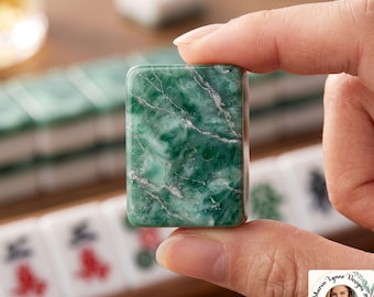Green Marble American Mahjong Tiles – Acrylic Chinese Board Game Set