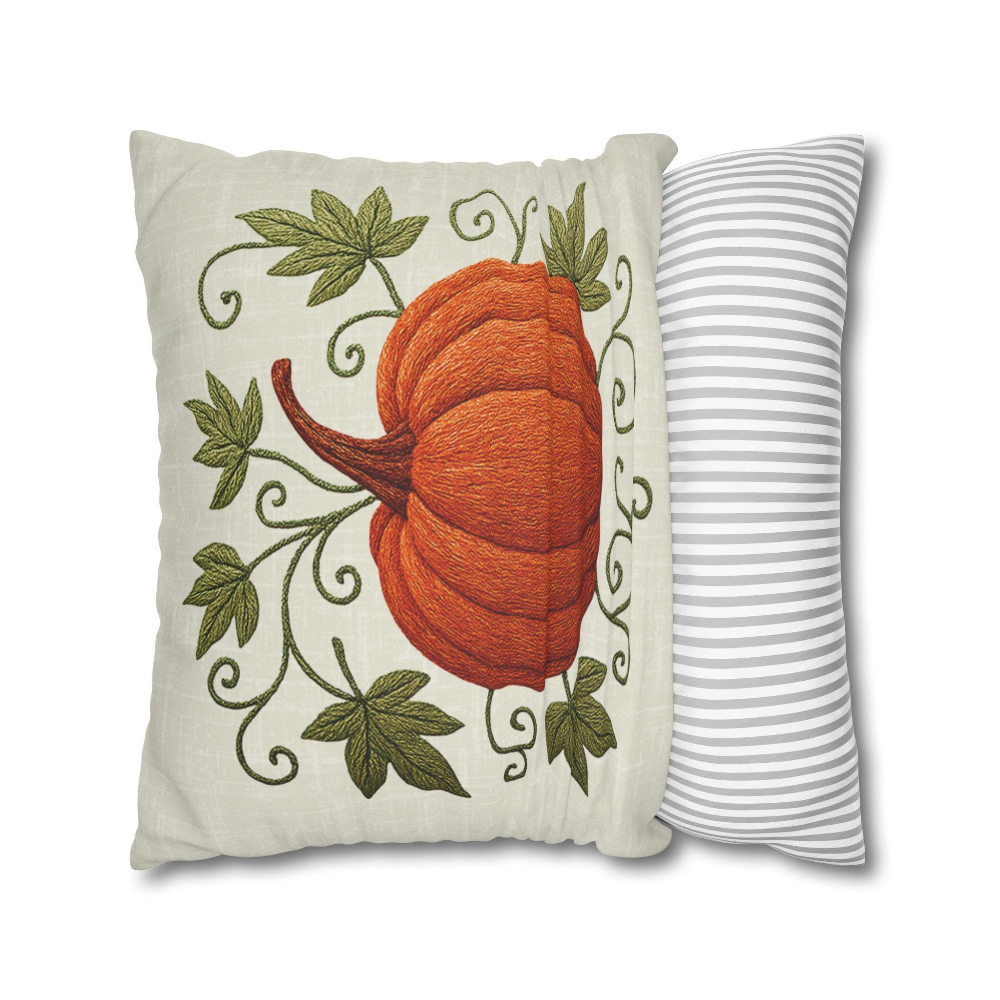 Autumn Pumpkin Faux Suede Pillowcase: Cozy Fall Decor Cushion Cover for Thanksgiving Home Accent - Thumbnail 5