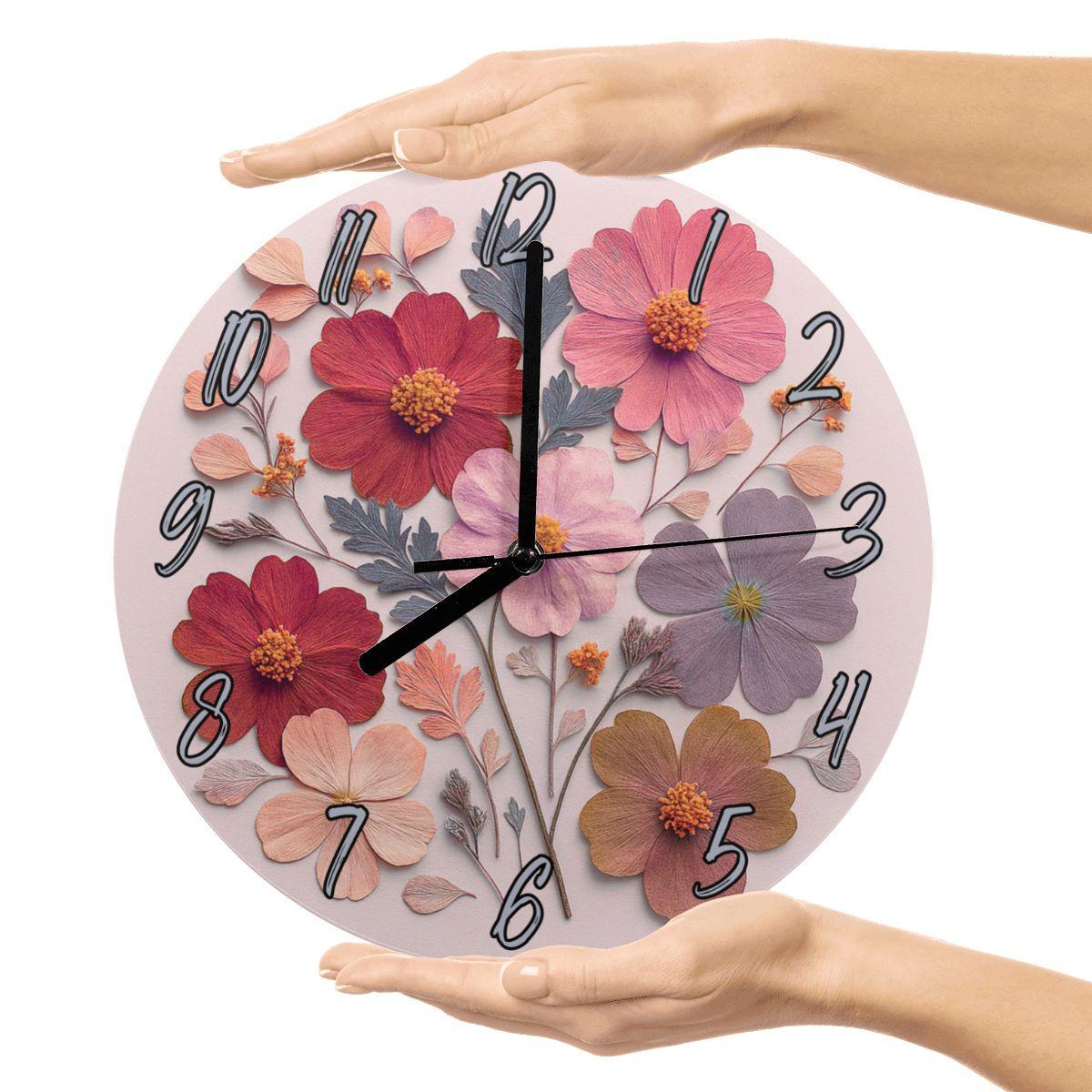 Wildflower Wall Clock: Nature-Inspired Timepiece for Home Decor - Thumbnail 2