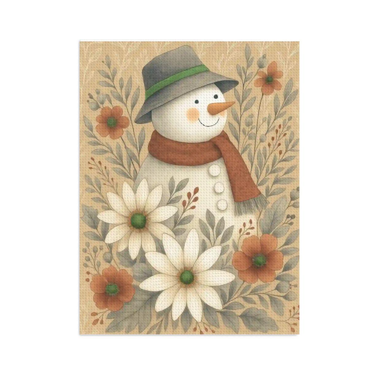 Snowman DIY Crystal Art: Unframed Diamond Painting Kit for Holiday Crafting - Thumbnail 2