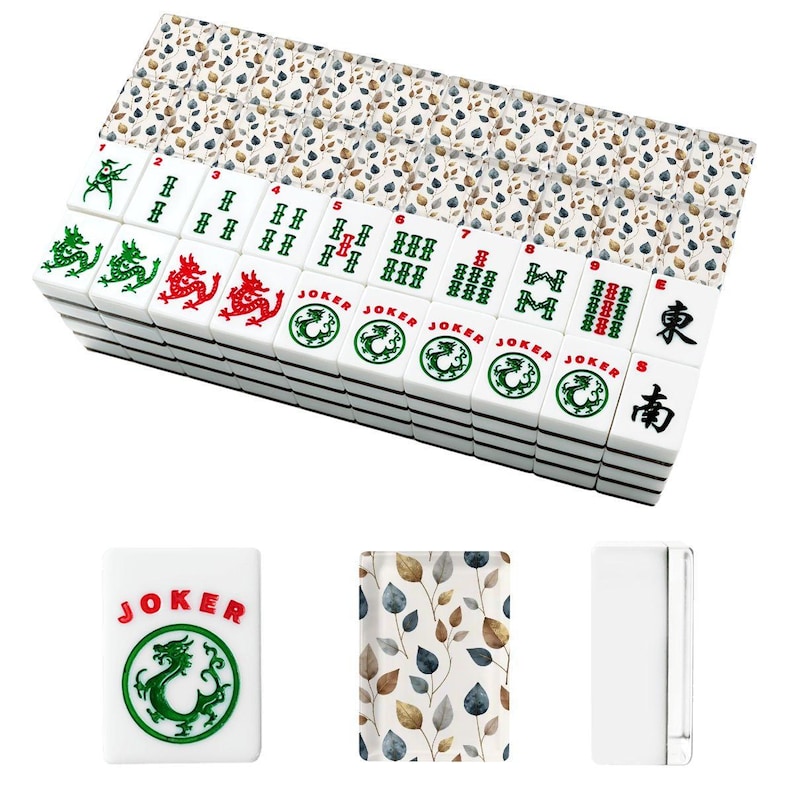 Gold Leaf American Mahjong Tiles - Game Set for Family Fun image 3