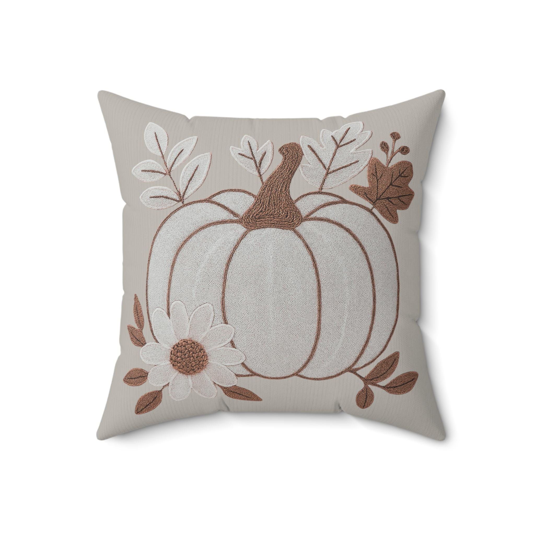 Autumn Faux Suede Pumpkin Pillow: Cozy Fall Harvest Decor for Thanksgiving & Seasonal Home Accents - Thumbnail 6
