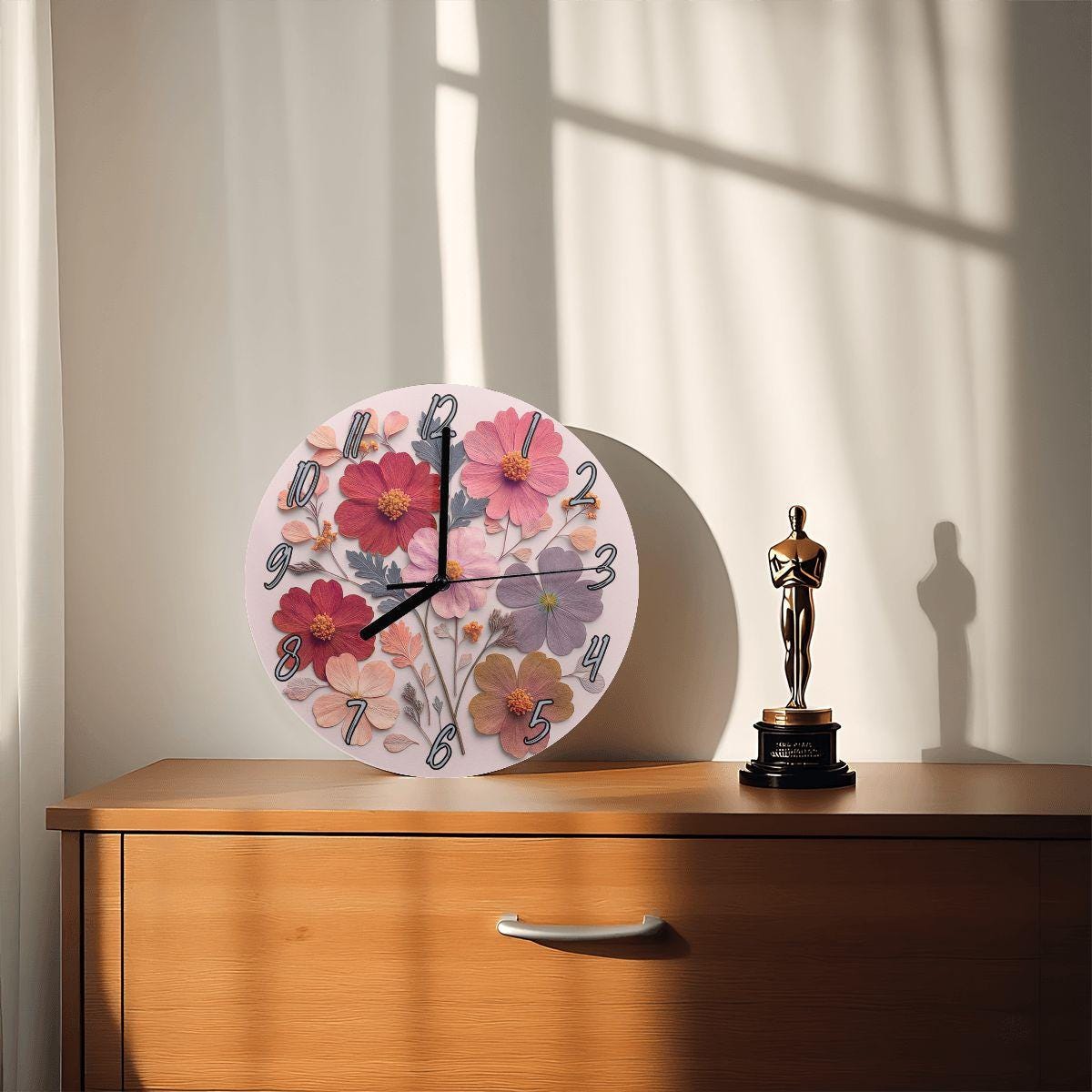 Wildflower Wall Clock: Nature-Inspired Timepiece for Home Decor - Thumbnail 6