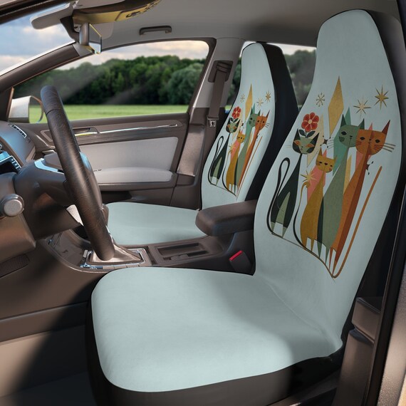 Vintage Cat Design Car Seat Covers Ideal for Car Enthusiasts Pet Lovers Etsy UK
