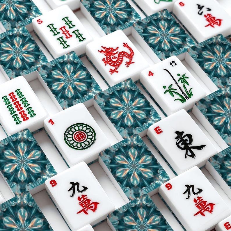 Flower Jewel American Mahjong Tiles Set - Decorative Gaming Pieces for Traditional Table Games image 3