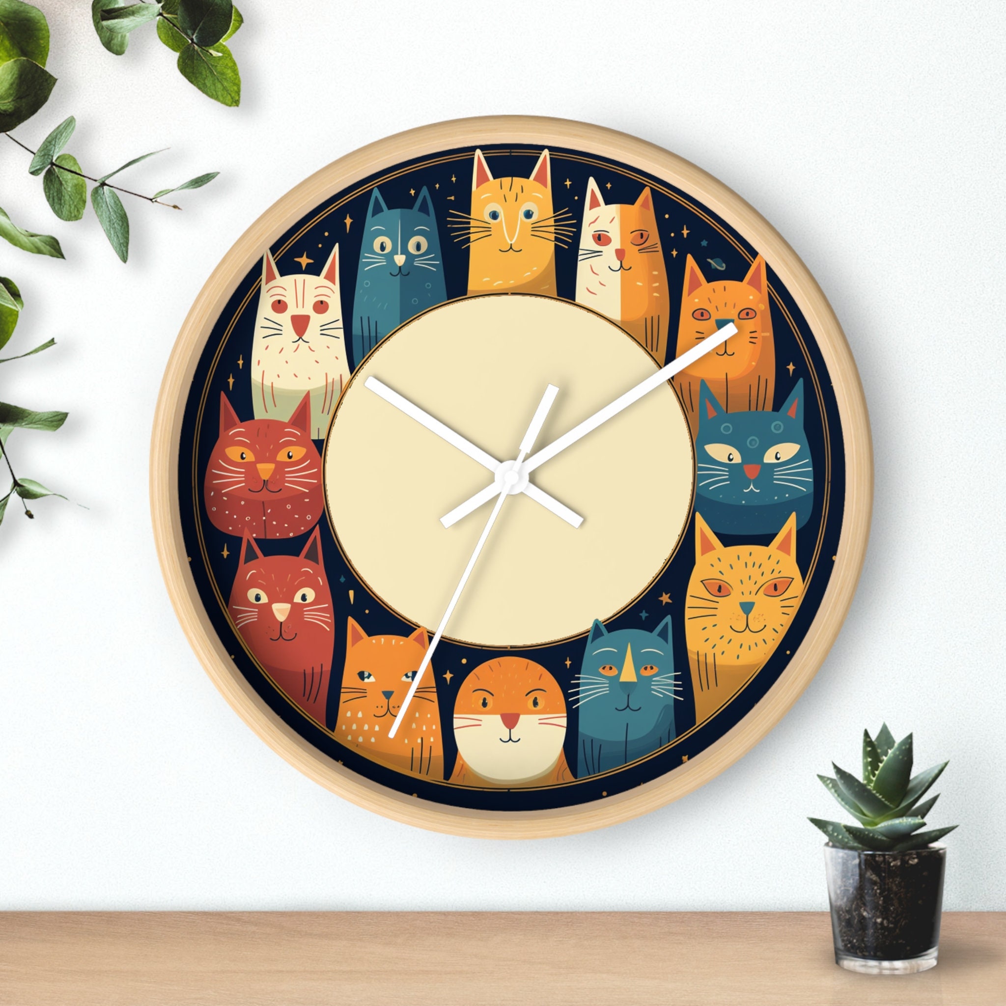 Vintage-Inspired Feline Wall Clock: Retro Timepiece for Cat Lovers, Home Decor Gift - Thumbnail 6