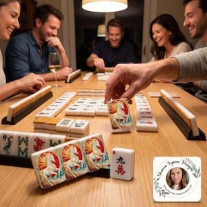 Horse Mahjong Tiles Set - Equestrian Themed Game Pieces for Board Gaming Collection, best selling mahjong set