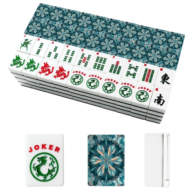 Flower Jewel American Mahjong Tiles Set - Decorative Gaming Pieces for Traditional Table Games image 4