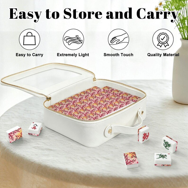 Blossoms American Mahjong Tiles - Floral Design Game Set for Traditional Board Gaming image 9