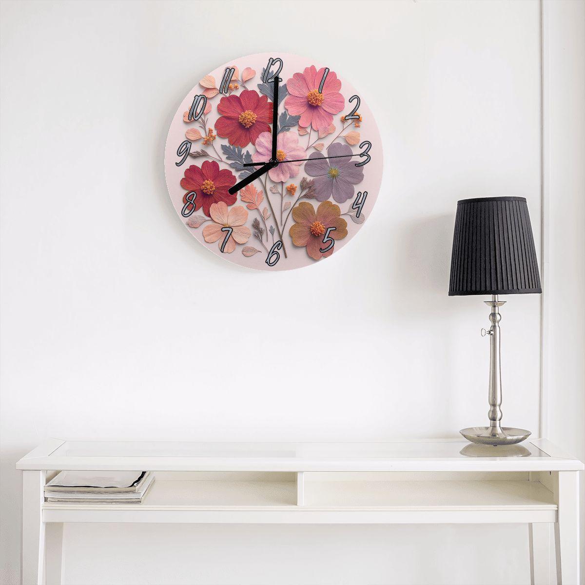 Wildflower Wall Clock: Nature-Inspired Timepiece for Home Decor - Thumbnail 7