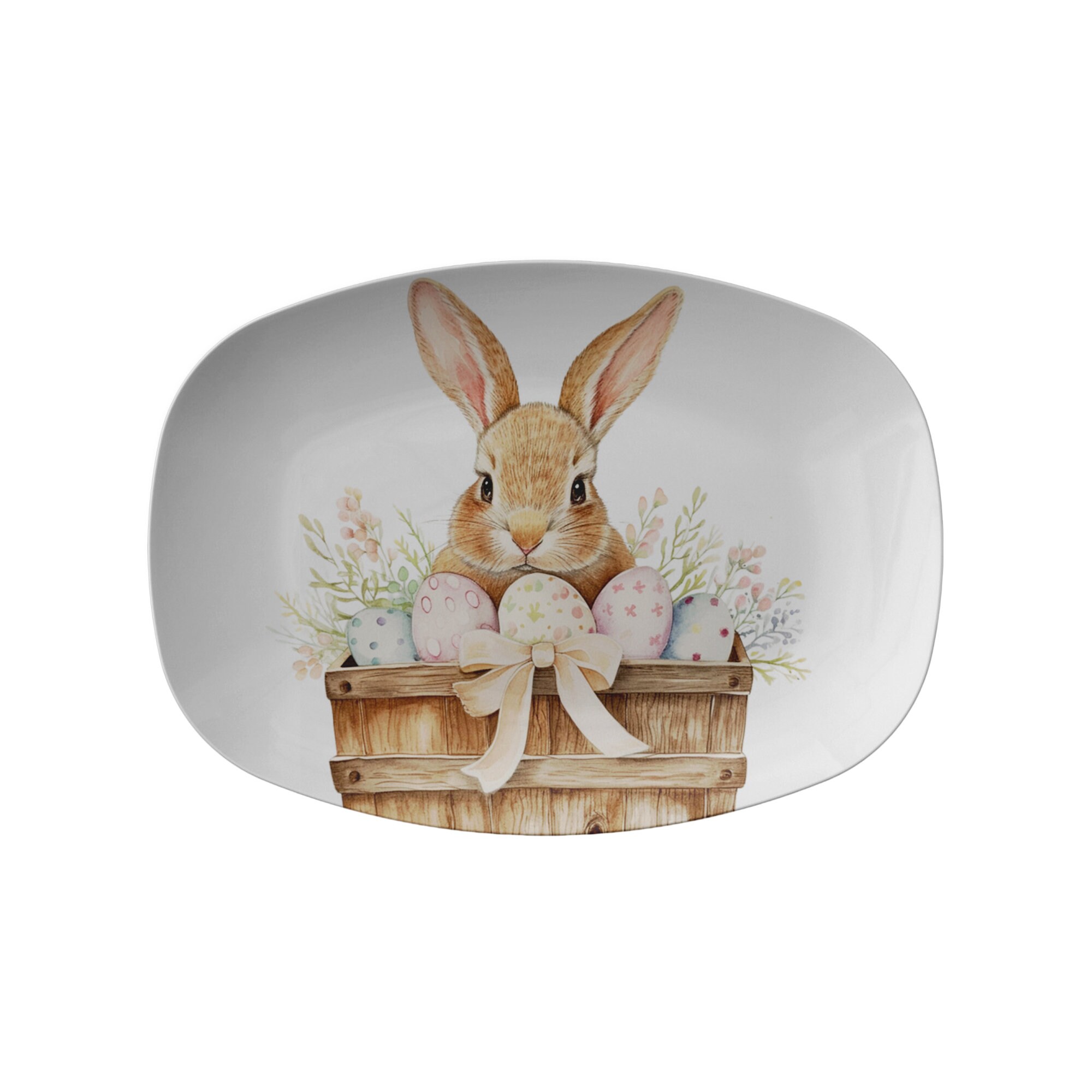 Easter Serving Platter, Bunny Dinner Platter, Bunny Serving Platter