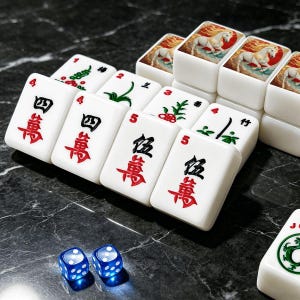 Juego de fichas de Mahjong con temática ecuestre - Piezas de juego para juegos de mesa imagen 10