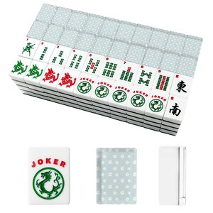 Jeu de tuiles de mahjong américain Daisy - Pièces de jeu au design floral pour jouer au mah-jong traditionnel image 4