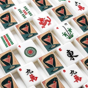 Retro Martini Mahjong Tiles Set – 166-Piece American Mahjong with Jokers image 2