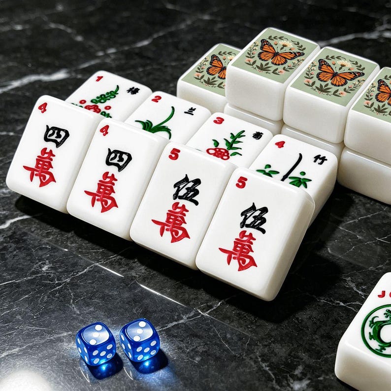 Butterfly Mahjong Tiles Set – Acrylic American Mahjong Game Pieces imagem 9