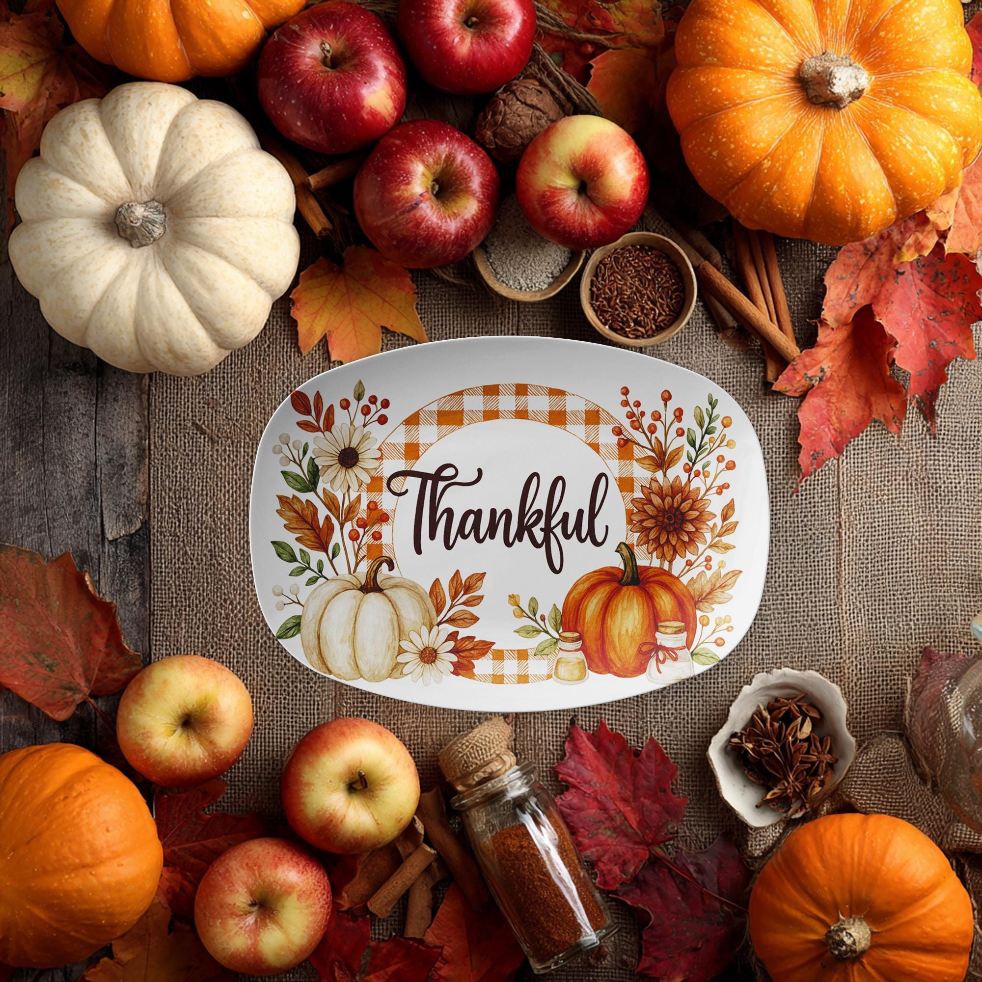 Festive Autumn Serving Dish: Large ThermoSaf Turkey Platter for Thanksgiving Dinner Gatherings - Thumbnail 4