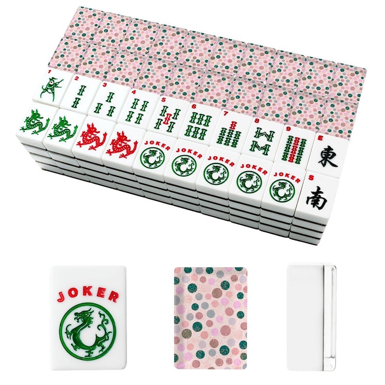 Fichas de Mahjong Americano Festive Dots - Juego colorido para fiestas imagen 5