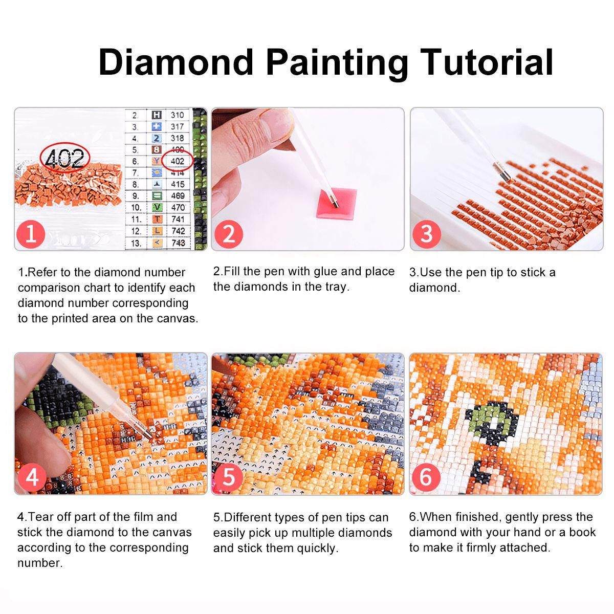 Pink DIY Christmas Diamond Painting Kit - Frameless Canvas Art for Holiday Decor - Thumbnail 5