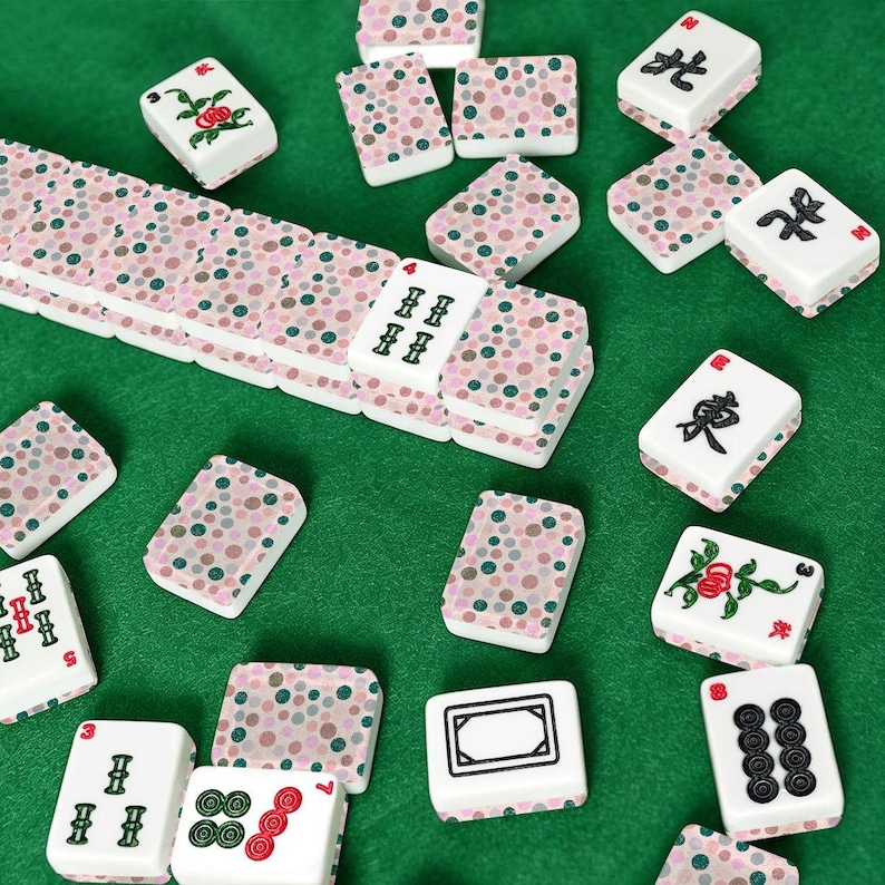 Fichas de Mahjong Americano Festive Dots - Juego colorido para fiestas imagen 4