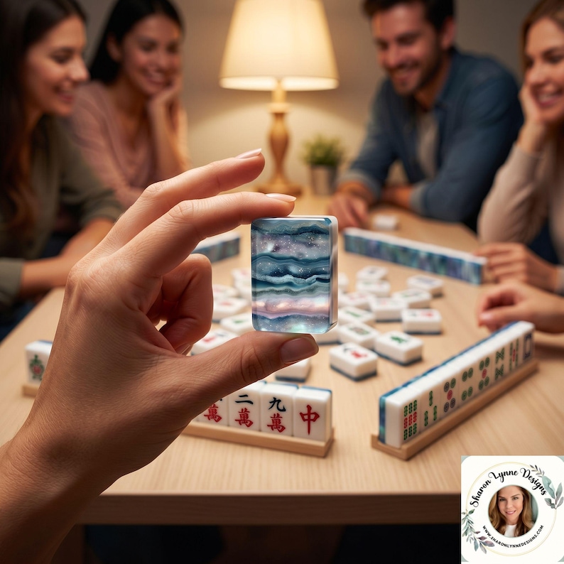 Blue Ocean American Mahjong Tiles Set - Premium Game Pieces for Mahjong Players, best selling mahjong game