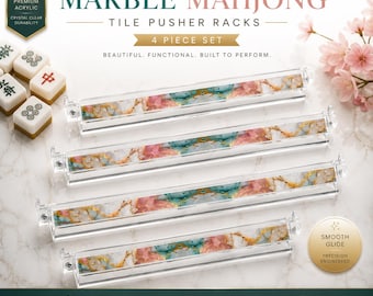 Marble Mahjong Tile Pusher Racks 4pcs