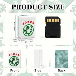 Green Marble American Mahjong Tiles – Acrylic Chinese Board Game Set image 4
