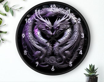 Dragon Wall Clock, Dragon Clock, Dragon Hanging Clock, Dragon Home Decor, Gift Giving Ideas, Host Gift