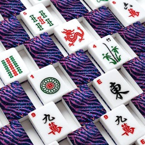 Zebra Pattern American Mahjong Tiles Set - Animal Print Game Pieces for Mahjong Players image 2