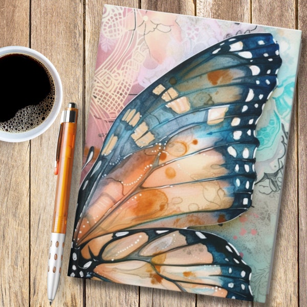 Butterfly Wing Journal, Butterfly Notebook, Cute Butterfly Journal, Bestfriend Gift Idea, Useful Gift Idea, Gift Giving Idea