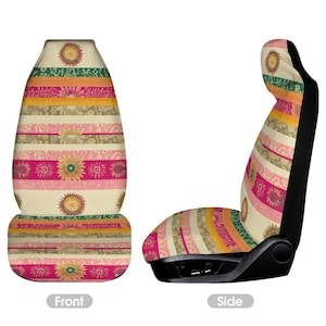 Protezione per sedile auto Boho Sunburst: elegante accessorio per interni auto per il massimo comfort in auto. immagine 5