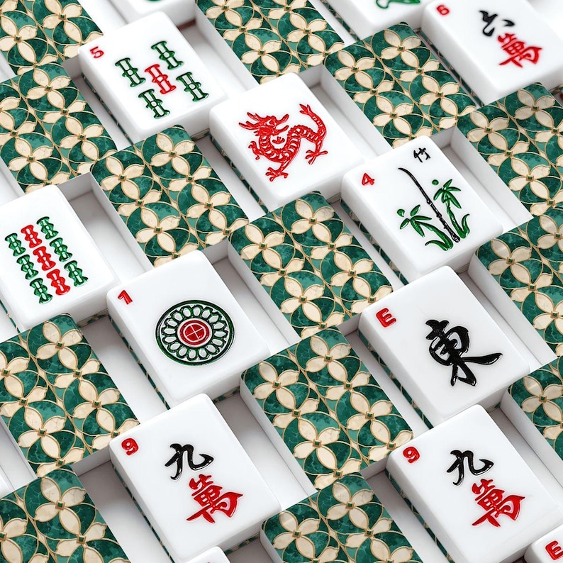 Emerald Green American Mahjong Game Set - Tile Board Strategy Family Fun image 3