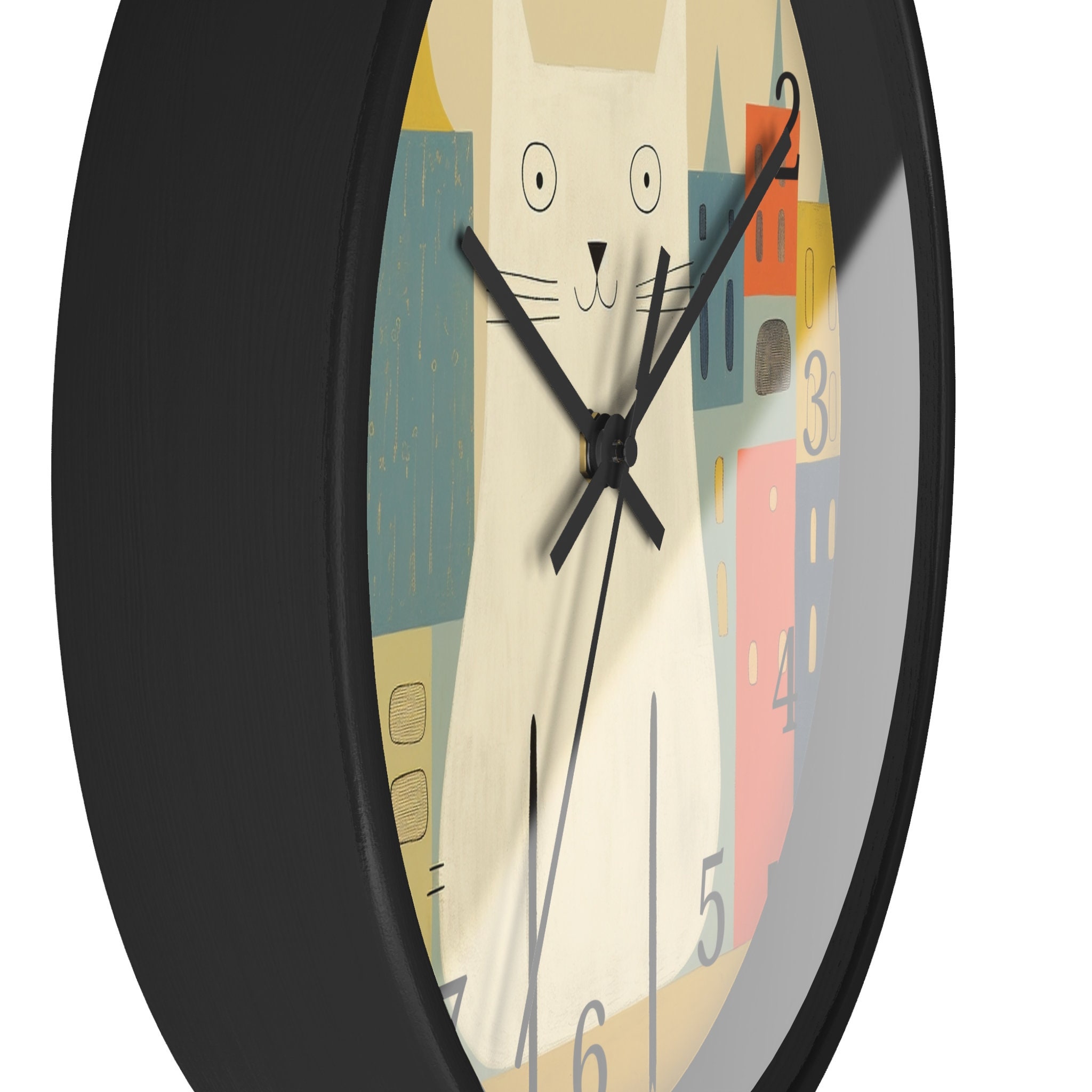 Rustic Cat Clock Retro Wall Clock, Retro Cat Clock, Retro Cat Wall Clock, Retro Wall ...