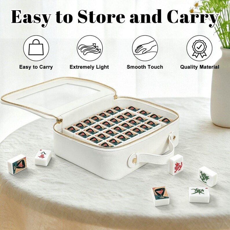 Retro Martini Mahjong Tiles Set – 166-Piece American Mahjong with Jokers image 9