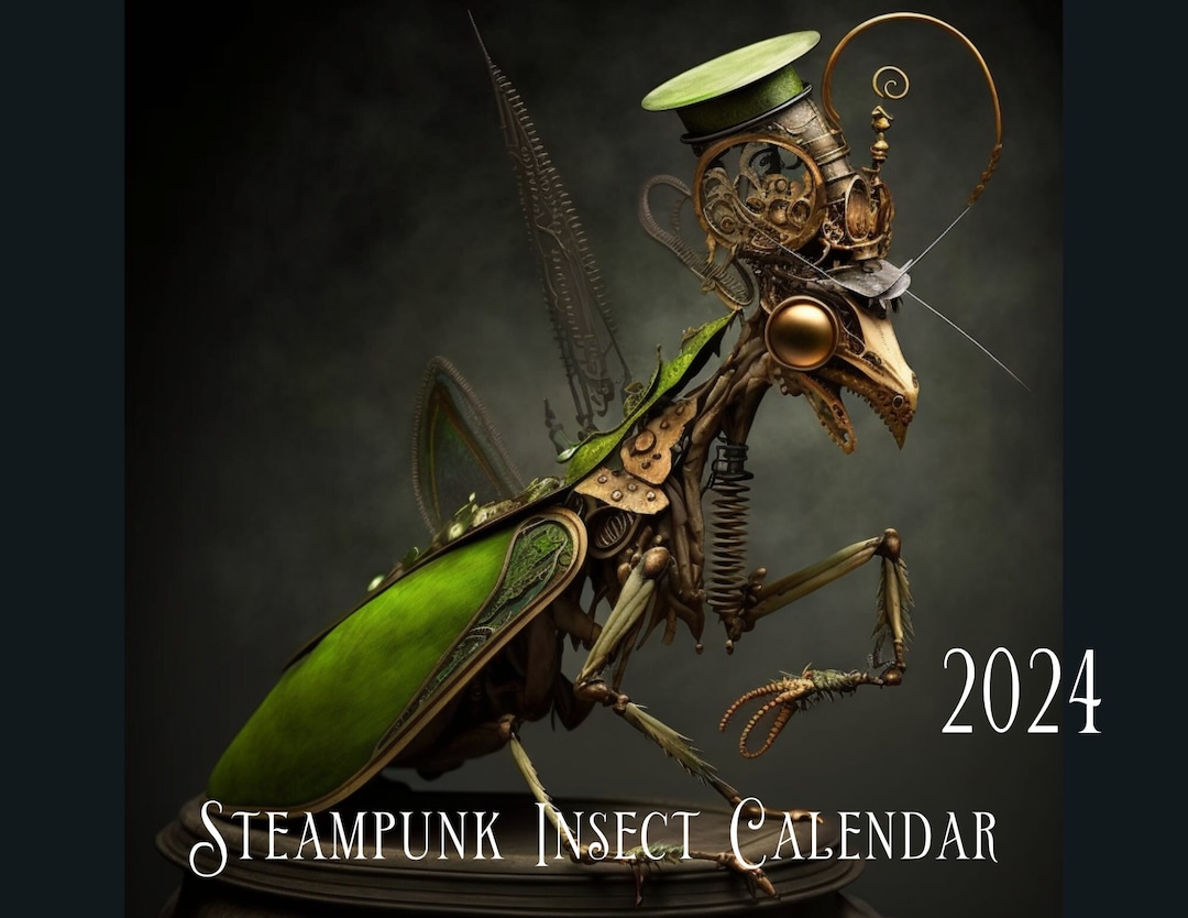 Steampunk Calendar Steampunk Bug Calendar Steampunk Insect Etsy New