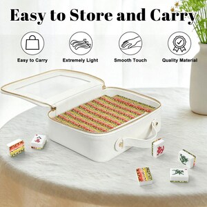 Juego de fichas de Mahjong americano "Daisys trepadoras" - Piezas de juego con motivos florales imagen 11