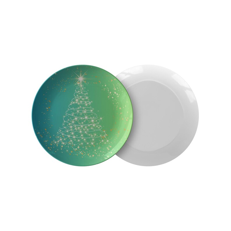 Green Christmas Tree Plate, Green Plate, Christmas Tree Plate Etsy