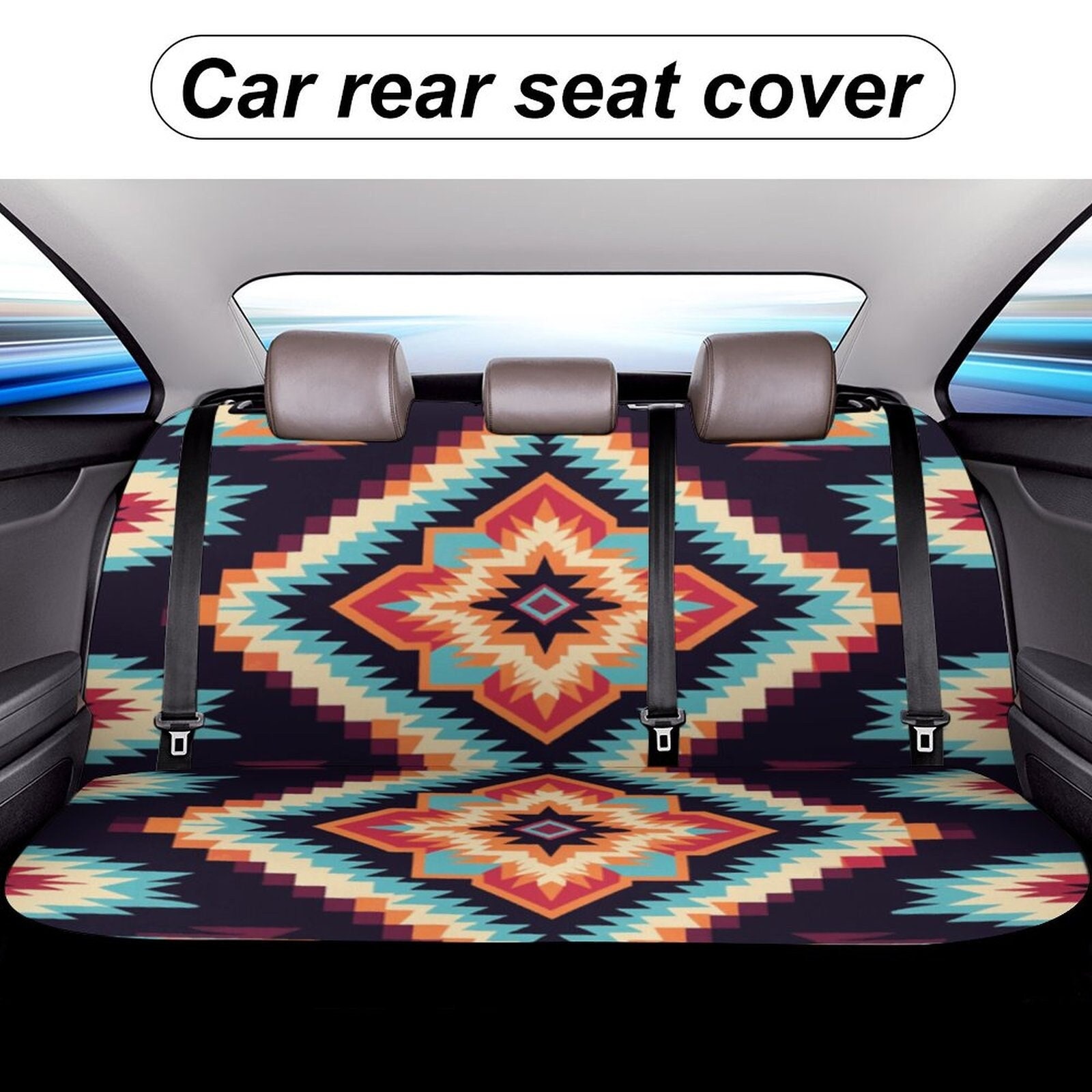Coverado Car Seat Covers Full Set, Nappa Leather Blakc Car Seat Covers for Cars, Waterproof Car Seat Protector, Front and Rear Seats, Universal Fit Most Vehicles