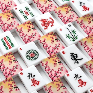 Blossoms American Mahjong Tiles - Floral Design Game Set for Traditional Board Gaming image 5