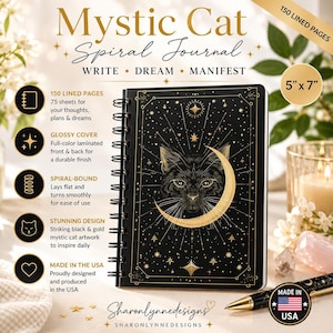 Mystical Cat Journal for Writers and Cat Lovers - Great Gift Idea, Mystical Cat Journal: Perfect Gift for Writers & Feline Enthusiasts - Personalized Notebook & Sketchbook, best selling item