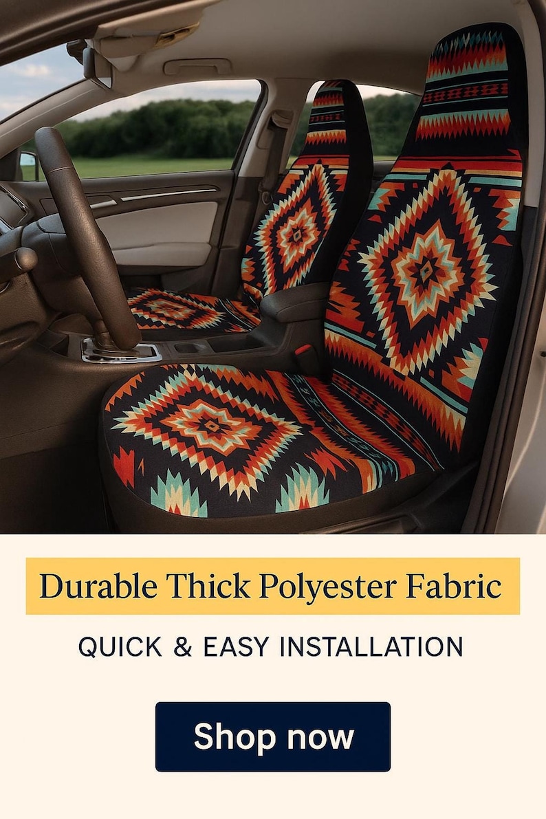 Aztec Seat Covers, Southwestern Car Seat Covers Unique Upholstery Interior Gift Protector, best selling item