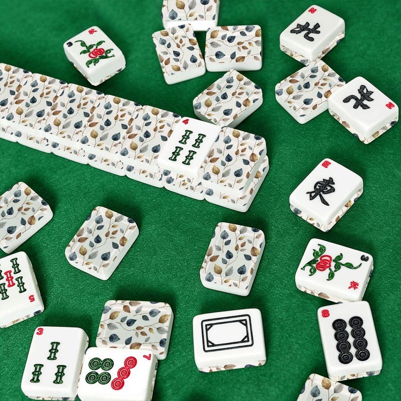 Gold Leaf American Mahjong Tiles - Game Set for Family Fun image 8