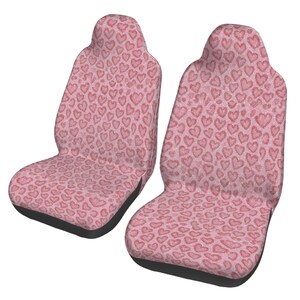 Adorable Pink Heart Car Front Seat Covers: Stylish Protection for Vehicle Interior image 7