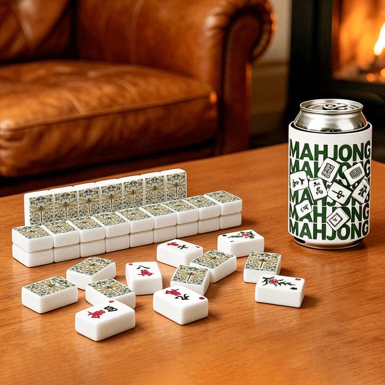 Dragonfly Mahjong Tiles Set - Chinese Game Pieces Collection Board Gaming Gift imagen 9